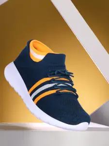 CLYMB Men Navy Blue Mesh Running Non-Marking Shoes