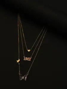 SOHI Gold-Plated Pendant With Chain