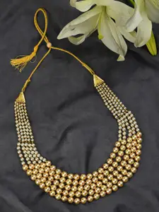 SOHI Gold-Toned Brass Gold-Plated Necklace