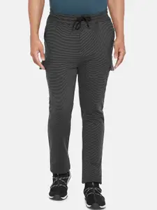 Ajile by Pantaloons Men Grey Striped Slim-Fit Track Pants