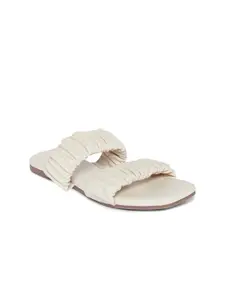 Forever Glam by Pantaloons Women Off-White Open Toe Flats