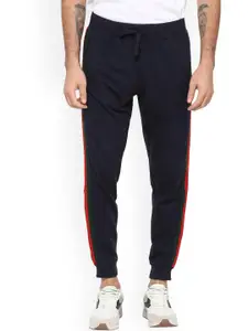 Alan Jones Men Navy Blue Solid Slim Fit Joggers