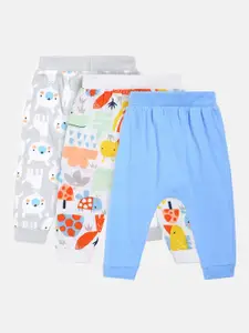 MINI KLUB Boys Pack Of 3 Printed Organic Cotton Track Pants