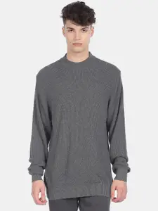Arrow Men Grey Long Sleeve Pullover Sweater