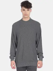 Arrow Men Grey Long Sleeve Pullover Sweater