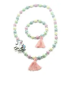 EL REGALO Unicorn Necklace & Bracelet Jewellery Set