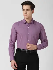 Peter England Men Purple Formal Shirt