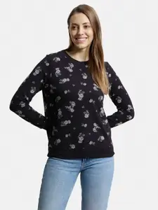 Jockey French Terry Fabric Printed Sweatshirt with Ribbed Cuffs