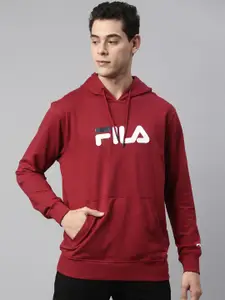 FILA Brand Logo Print HORNBILL Hooded Sweatshirt
