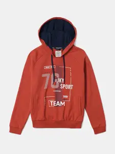 Jockey Boys Super Combed Cotton Graphic Printed Full Sleeve Hoodie Sweatshirt-AB26
