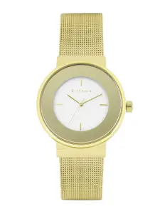 GIORDANO Women Silver & Gold-Toned Analogue Watch FA2052-11