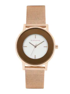 GIORDANO Women White Mirrored Analogue Watch FA2052-44