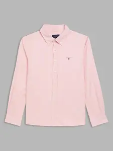 GANT Boys Pink Standard Organic Cotton Casual Shirt