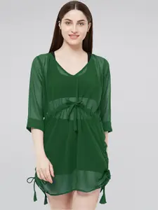MIRCHI FASHION Green Chiffon Kaftan Dress