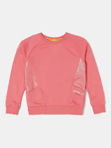 Jockey Girls Super Combed Cotton French Terry Printed Sweatshirt With Front Pockets - AG43