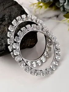 Silvermerc Designs Set Of 2 Oxidised Silver-Plated Handcrafted Bangles