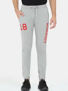 ARDEUR Men Grey Solid Cotton Joggers