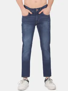 Flying Machine Men Navy Blue Micheal Slim Tapered Fit Light Fade Stretchable Jeans
