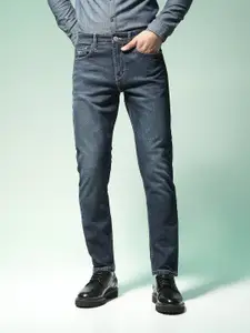 Flying Machine Men Navy Blue Micheal Slim Tapered Fit Light Fade Stretchable Jeans