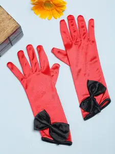 TIPY TIPY TAP TIPY TIPY TAP Women Red & Black Solid Gloves