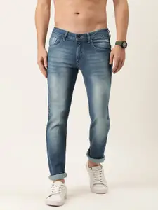 Flying Machine Men Blue Jackson Skinny Fit Mid-Rise Heavy Fade Stretchable Jeans