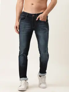 Flying Machine Men Navy Blue Jackson Skinny Fit Low-Rise Light Fade Stretchable Jeans