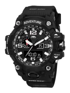 V2A Men Black Dial & Straps Analogue and Digital Multi Function Watch V2A-1545