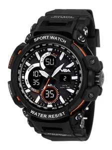 V2A Men Black Dial & Straps Analogue & Digital Multi Function Watch V2A-1708