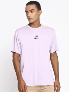 Lee Men Lavender Comfort Fit T-shirt