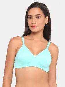 Rosaline by Zivame Women Blue Solid Non Padded Non Wired T Shirt Bra