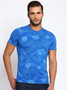Wrangler Men Blue Printed Pockets T-shirt