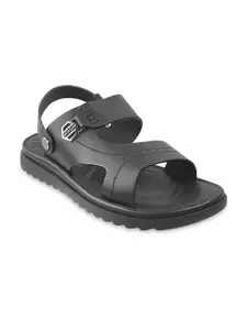 J.FONTINI J FONTINI Men Black Comfort Sandals