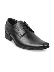 WALKWAY by Metro Men Black Textured Leather Formal Derbys