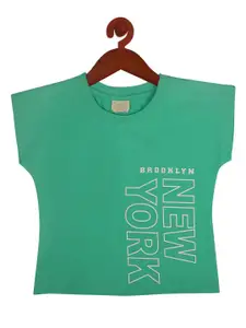 Tiny Girl Girls Green Extended Sleeves Boxy Top