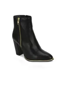 Truffle Collection Black Block Heeled Boots