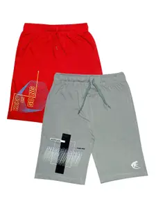 KiddoPanti Boys Pack of 2 Printed Shorts