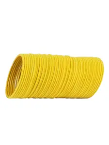 Arendelle Set Of 48 Yellow Solid Bangles