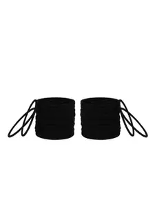Arendelle Set Of 48 Black Solid Bangles