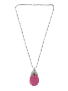 EL REGALO Pink & Silver-Toned Necklace