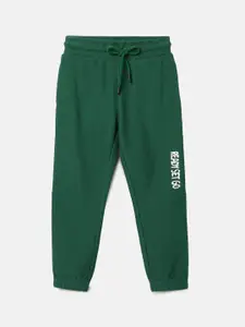 BYB PREMIUM Boys Green Solid Relaxed Fit Track Pants