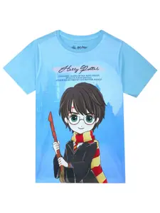 Harry Potter by Wear Your Mind Boys Blue & Black Harry Potter Printed T-shirt