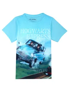 Harry Potter by Wear Your Mind Boys Blue & White Harry Potter Printed T-shirt