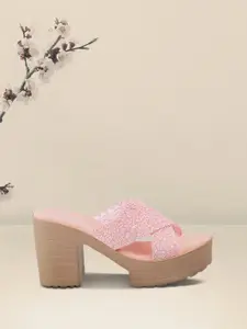 Mochi Pink Block Sandals