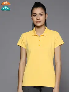 Columbia Women Solid Polo Collar T-shirt