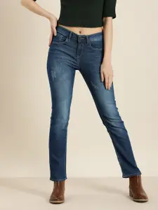 Moda Rapido Women Navy Blue Slim Fit Light Fade Stretchable Casual Jeans