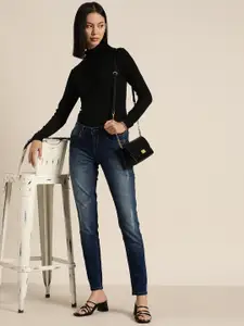 Moda Rapido Women Skinny Fit Low Distress Light Fade Stretchable Jeans