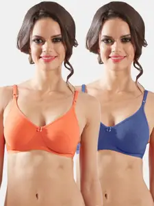 Sonari Pack of 2 Assorted Seamless Non Padded Non Wired Bra