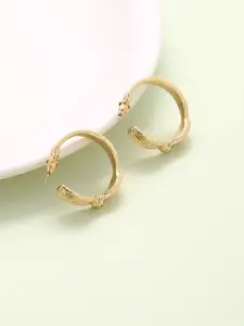 justpeachy Gold-Plated Circular Half Hoop Earrings