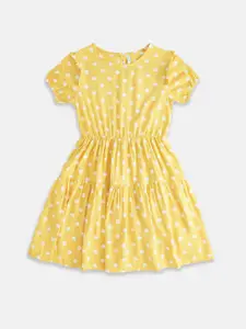 Pantaloons Junior Girls Mustard Yellow Dress