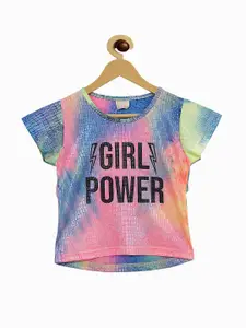 Tiny Girls Pink Typography Printed Top